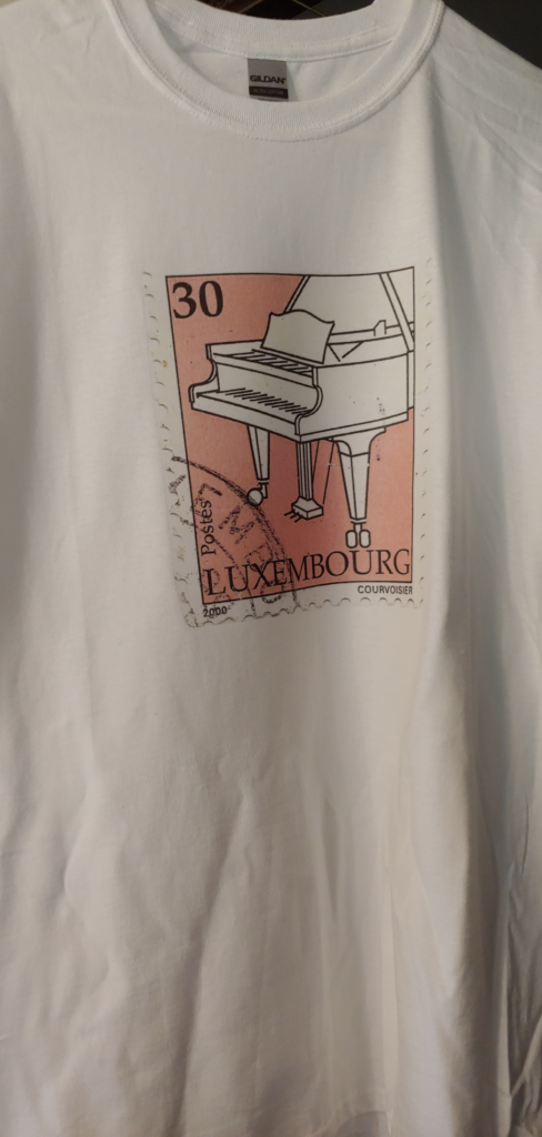 Photograph of Luxemborg 30 Stamp T-Shirt.